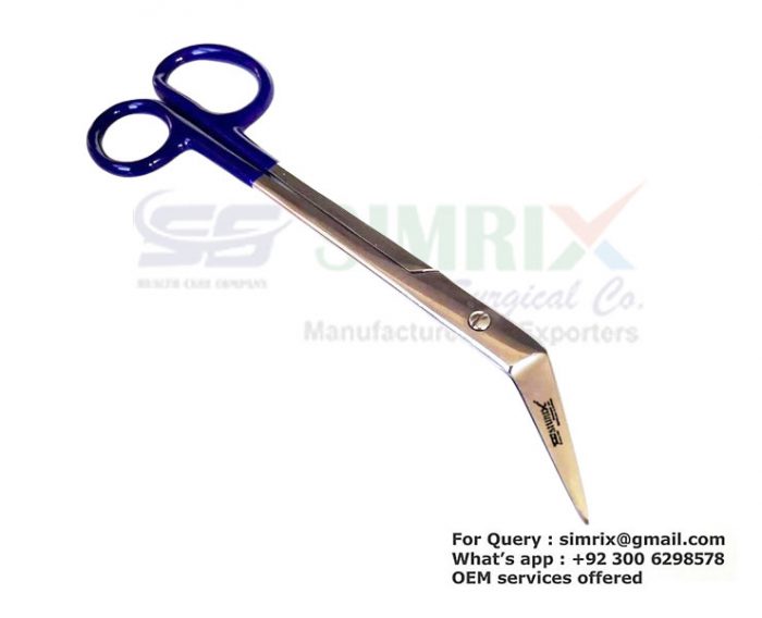 Aquarium Plants Angled Scissors 45° , 17cm With PVC grip