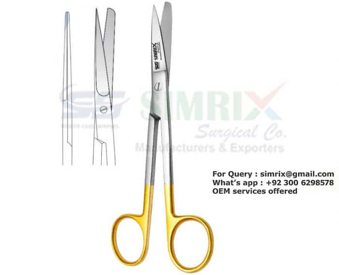 Dressing Scissors Straight Sharp Blunt TC 13cm