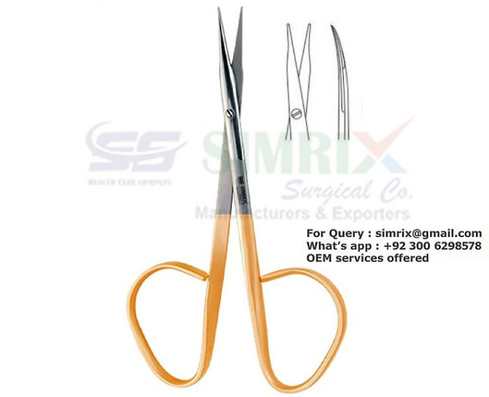 Ribbon Handle Steven Tenotomy Scissor TC 10cm Straight