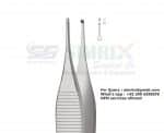 Micro Adson forceps 1x2 teeth straight 12 cm Fine