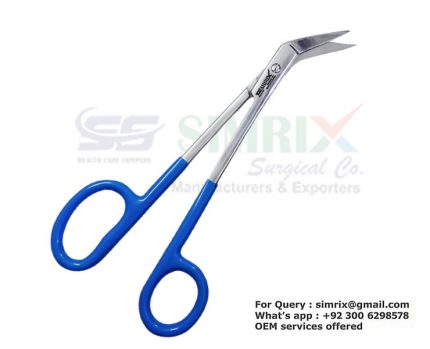 Aquarium Plants Angled Scissors 45° , 17cm With PVC grip