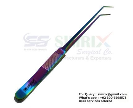 Multi Color Aquarium Tweezers curved 30cm