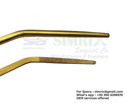 PVD Gold Aquarium Tweezers Curved 30cm