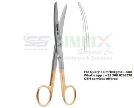 Doyen Abdominal Scissors Curved TC Gold 18cm