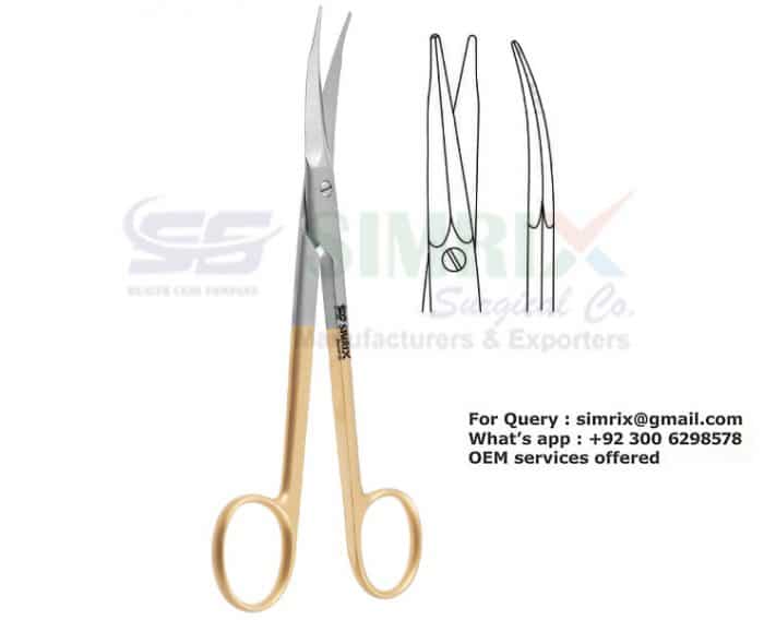 Fanous Scissors Tenotomy Tip TC Gold Curved 20.5cm