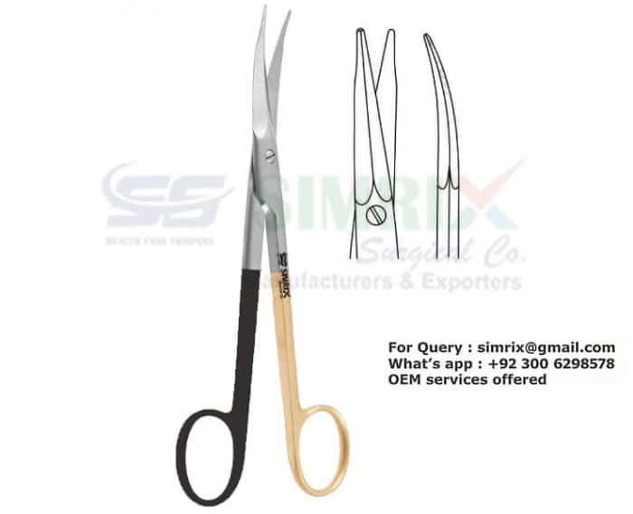 Fanous Scissors Tenotomy Tip TC Gold Curved 20.5cm