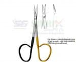 Ribbon Handle Iris Scissor Curved TC 10.5cm