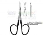 Ribbon Handle Iris Scissor Curved TC 10.5cm