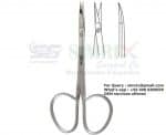 Ribbon Handle Iris Scissor Curved TC 10.5cm