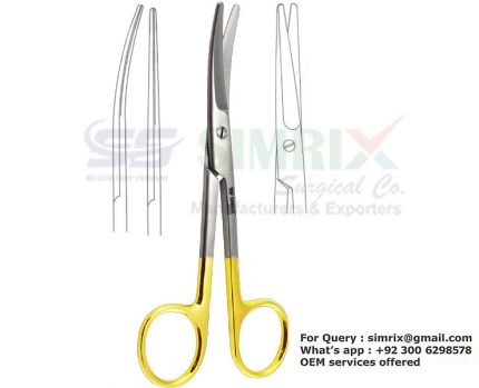 SuperCut Tungsten Carbide Mayo Scissors, 17 cm Curved