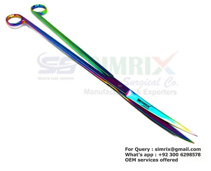 Aquarium Scissors multi color 30cm steel