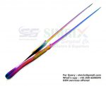 Multi Color Aquarium Tweezers Straight 30cm