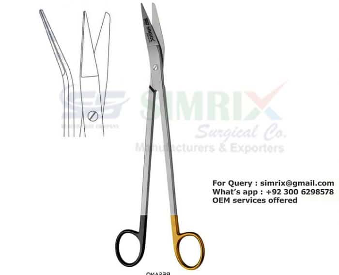 Resano Scissors Angled TC Gold 25cm