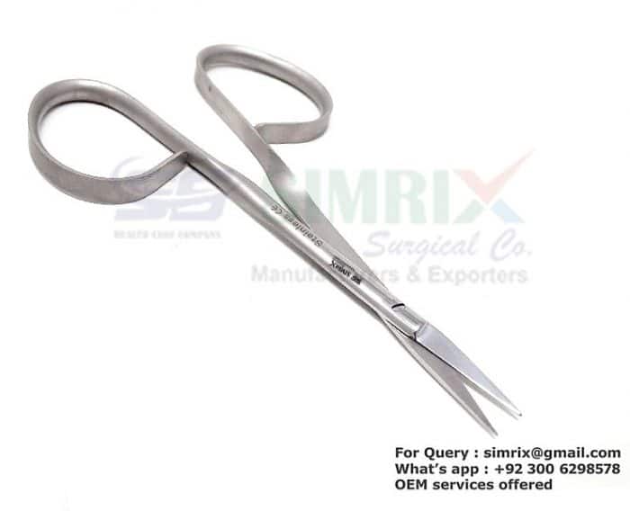 Ribbon Handle Iris Scissor Straight TC 10cm