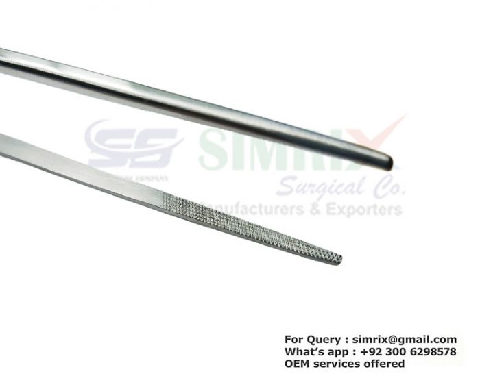 Aquarium Forceps with Thumb Print 30cm Straight