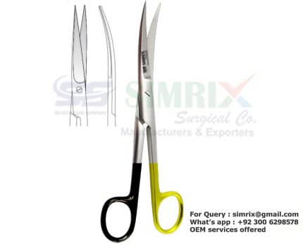 Surgical Operating Scissors Curved Sharp Sharp TC 13cm