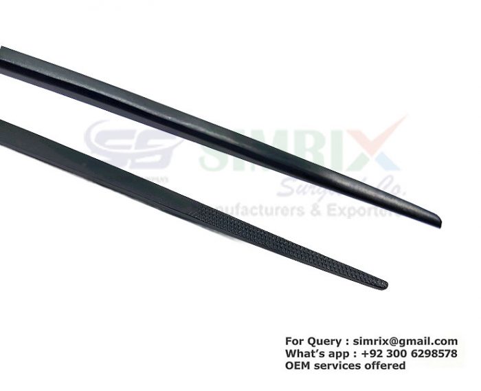 Black Oxide Aquarium Forceps with Thumb Print 30cm Straight