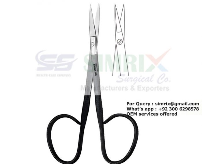 Ribbon Handle Iris Scissor Straight TC 10cm