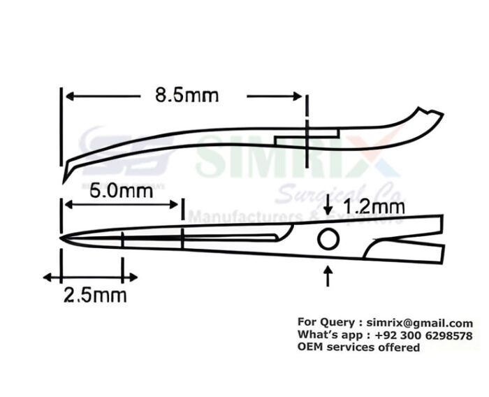 Inamura Capsulorhexis Forceps Round Handle 11cm