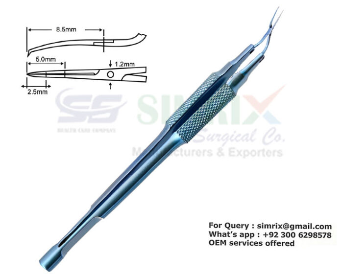 Inamura Capsulorhexis Forceps Round Handle 11cm